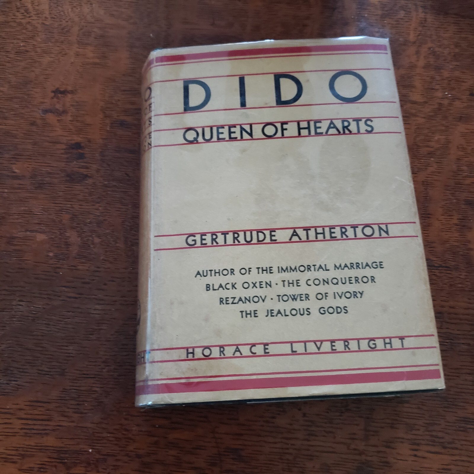 DIDO Queen of the Hearts by Gertrude Atherton 1929 first edition