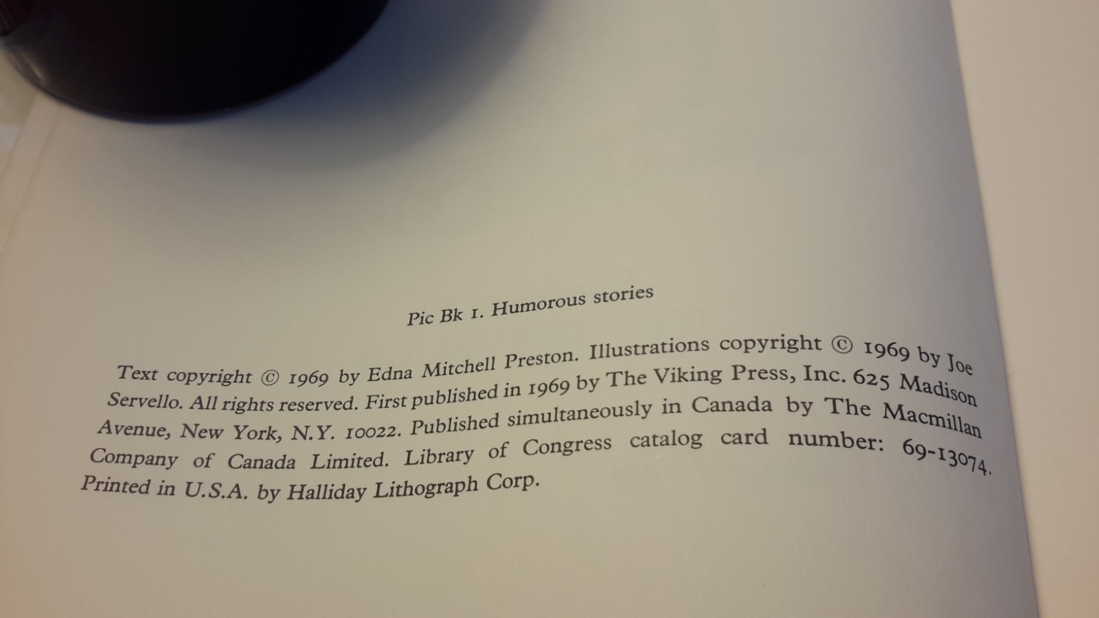 Vintage 1969 1st Edition of “ Toolittle“ by Edna M. Preston / The Viking Press
