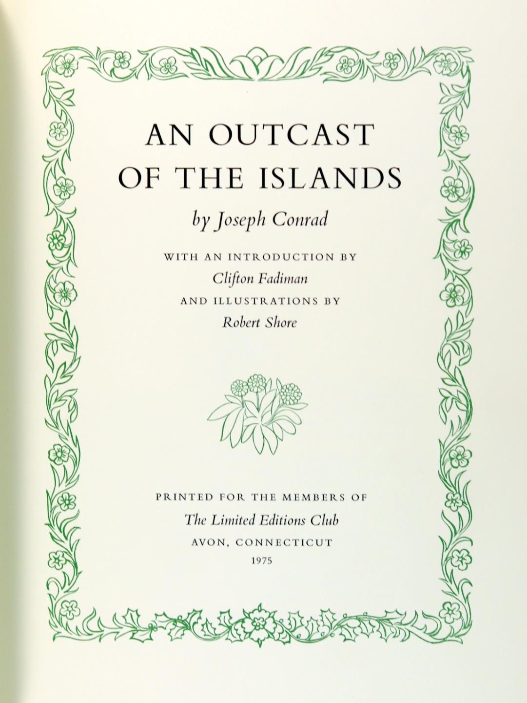 Joseph Conrad Robert Shore 1975 An Outcast of the Islands Limited Editions Club
