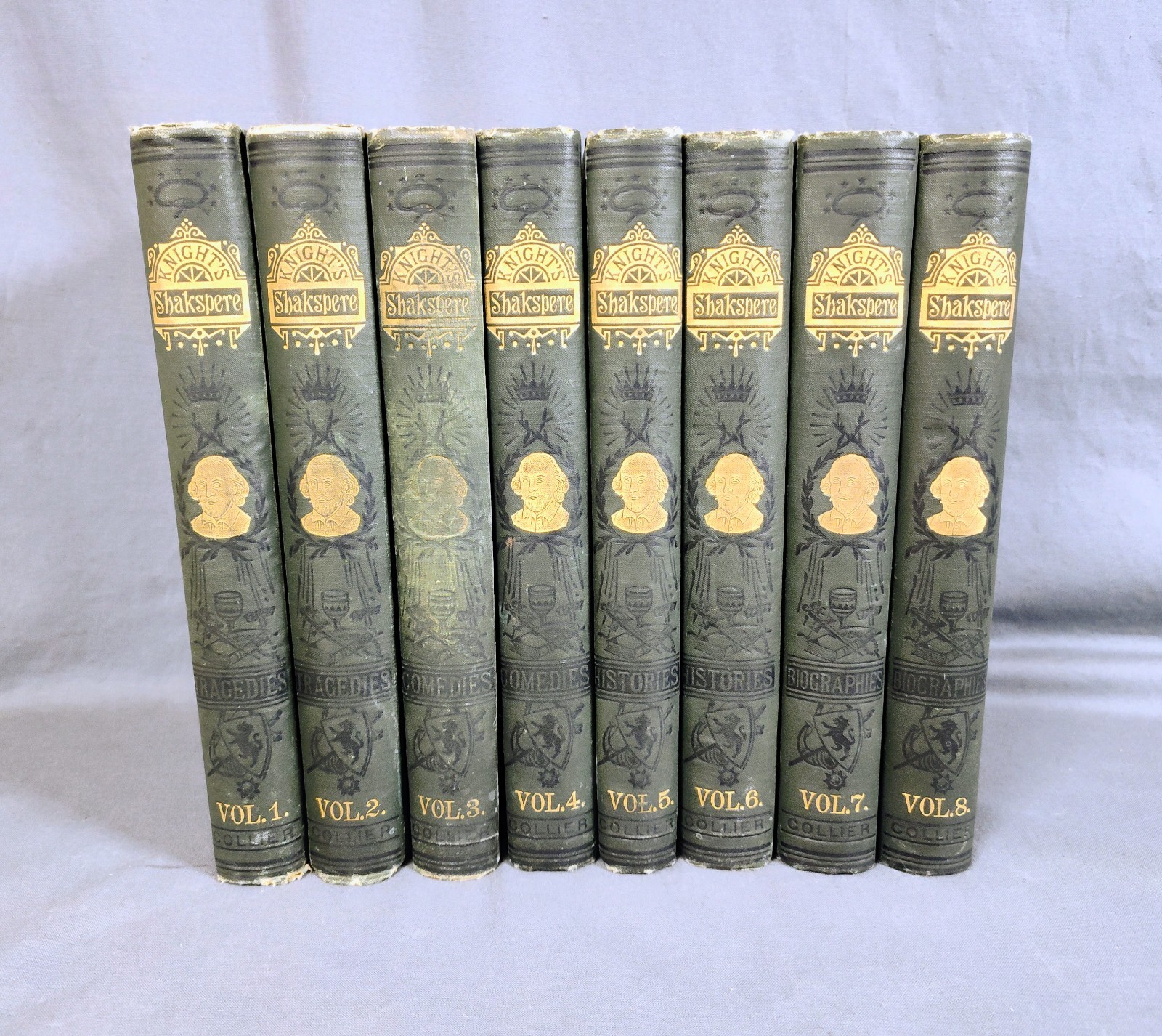 1890s Pictorial Edition Works of Shakspere Antique Shakespeare Set Complete 8