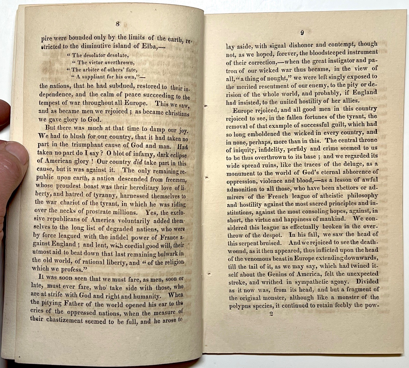 1815 MASSACHUSETTS ELECTION SERMON CALEB STRONG JAMES FLINT WAR DISCOURSE PEACE!