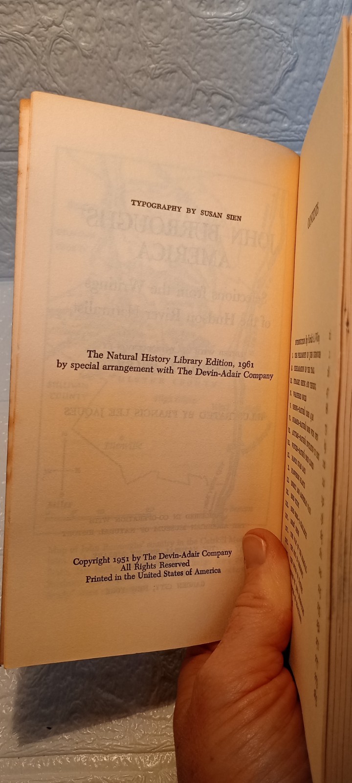 JOHN BURROUGHS‘ AMERICA by Farida A. Wiley, ed. – 1961 – natural history