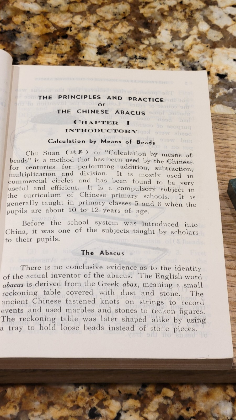 Vtg Mini Brass Abacus & Marble Base Principles & Practices Pb Book 1958 First…