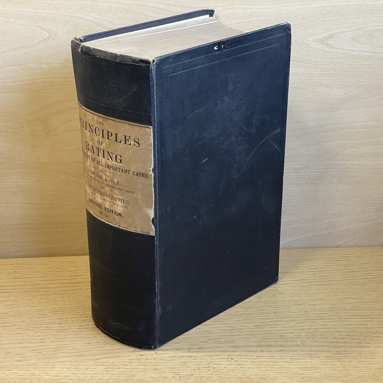 Edward Boyle, G Humphreys-Davies PRINCIPLES OF RATING hb 1895 Author Inscribed