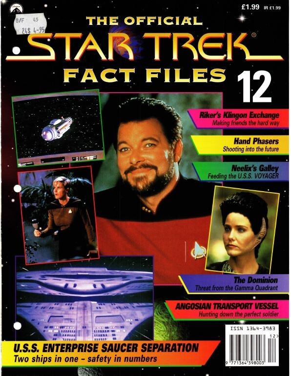 STAR TREK FACT FILES MAGAZINE 127 Unique Issue Collection On USB Thumb Drive