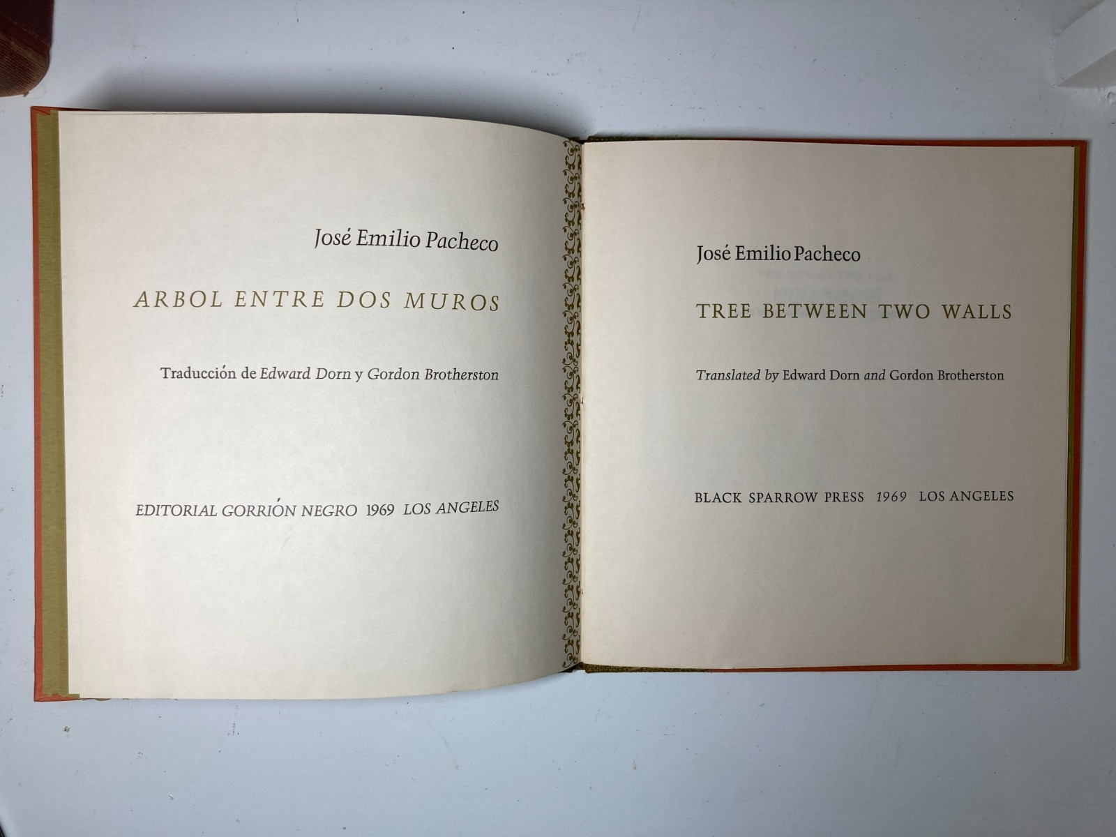1969 Pacheco TREE BETWEEN TWO WALLS Signed Ltd 100 Ed Dorn Black Sparrow