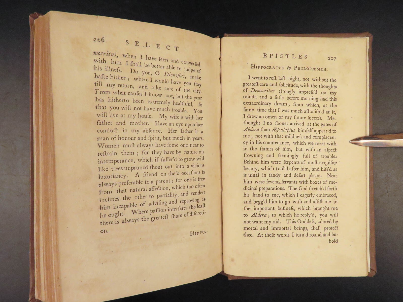 1749 Epistles of Phalaris 1ed GREEK Letters Demosthenes Pythagoras Hippocrates