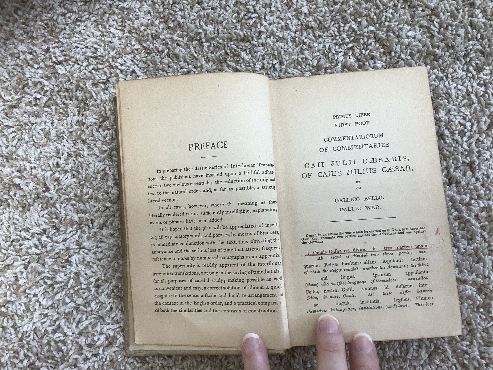 Caesar’s Gallic War: Classic Interlinear Translations; Latin-English 1893