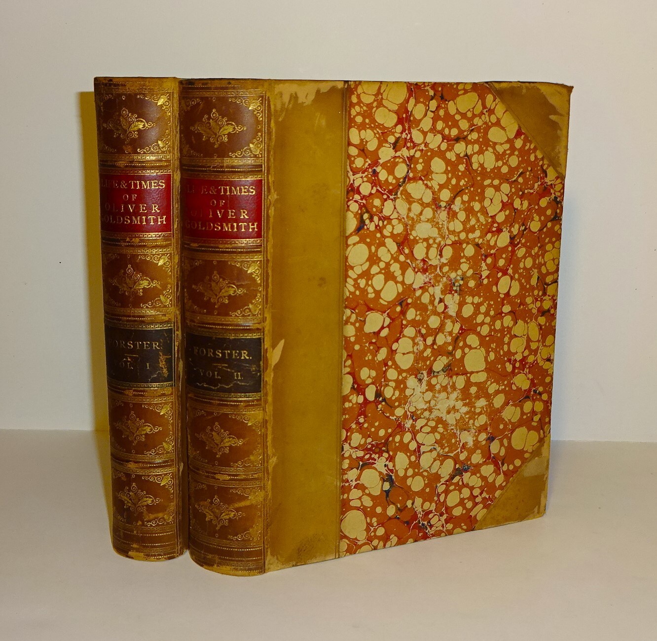 1871 The Life and Times of OLIVER GOLDSMITH by Forster, Illust, Fine Binding, VG