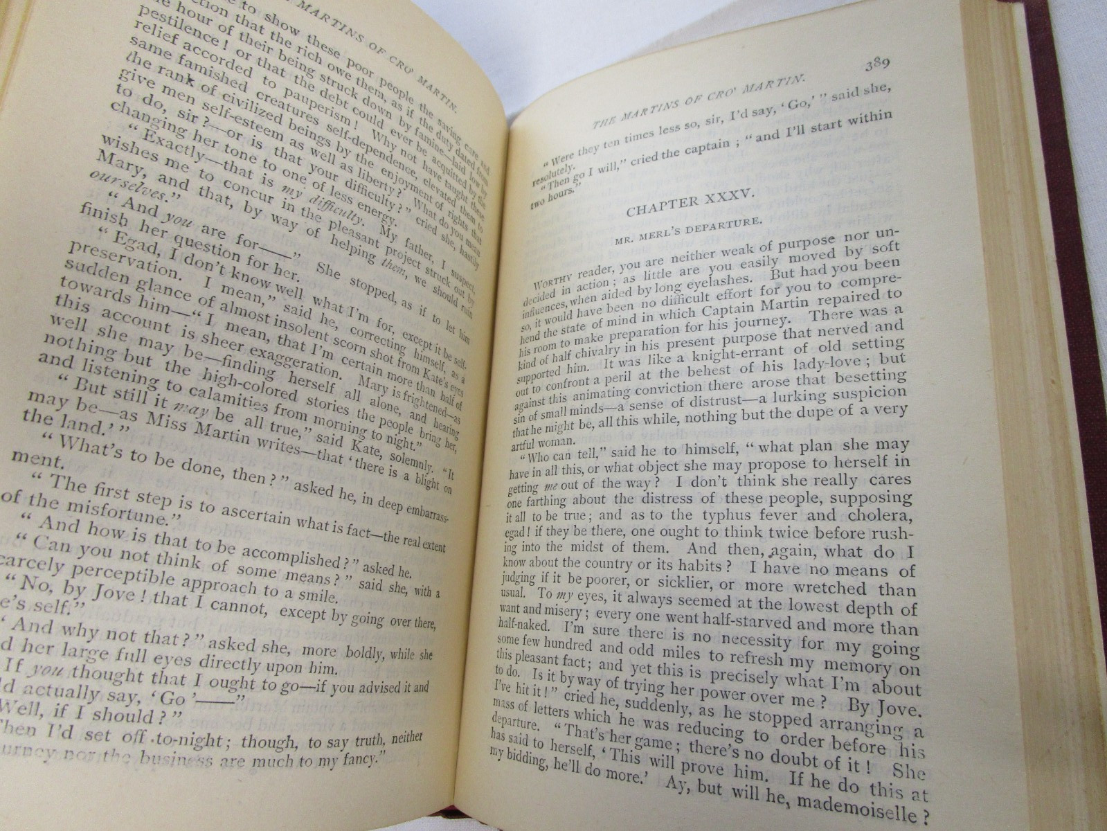 Martins Of Cro’Martin By Charles Lever Antique Hardcover Book