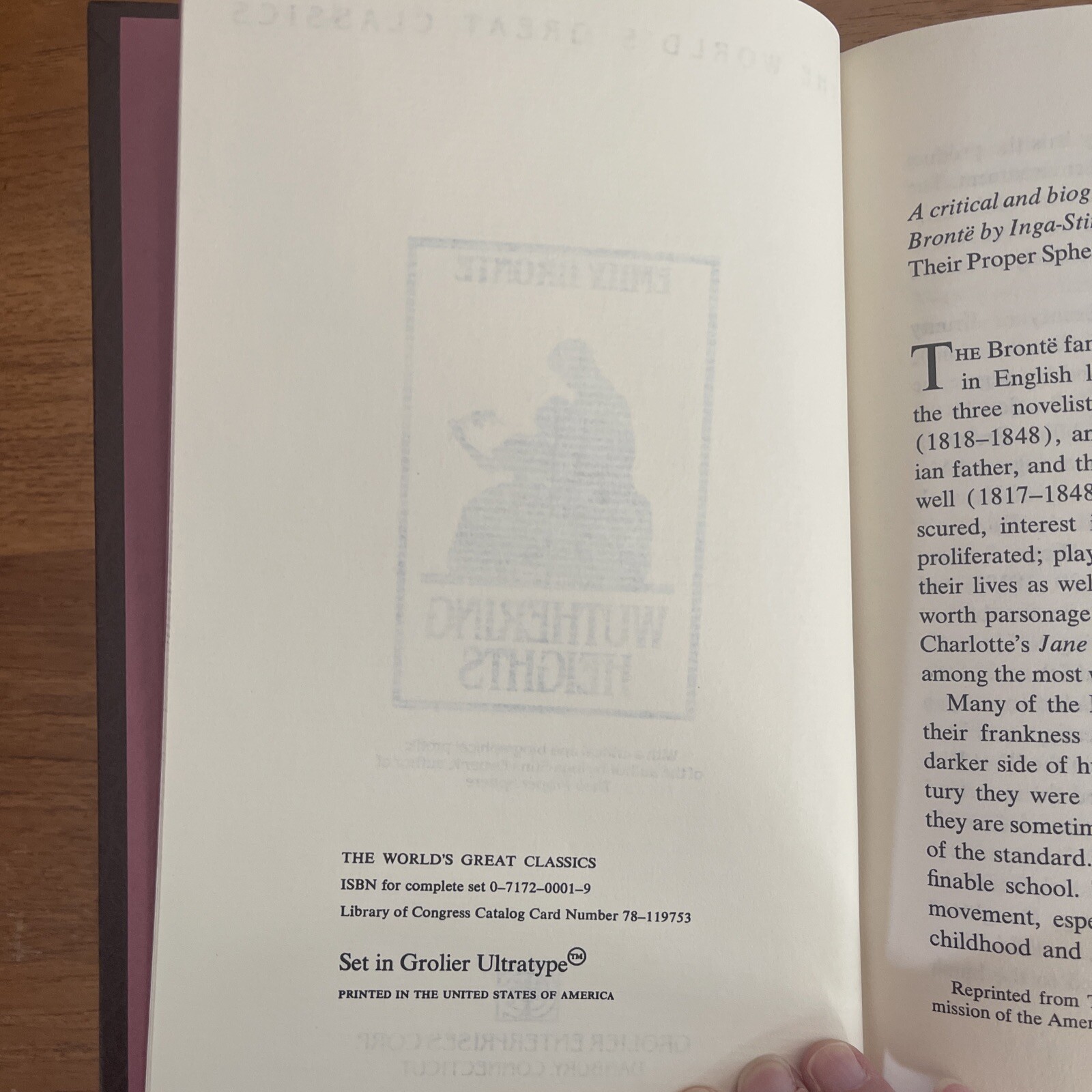 The World’s Great Classics – Wuthering Heights- Brontë – Grolier