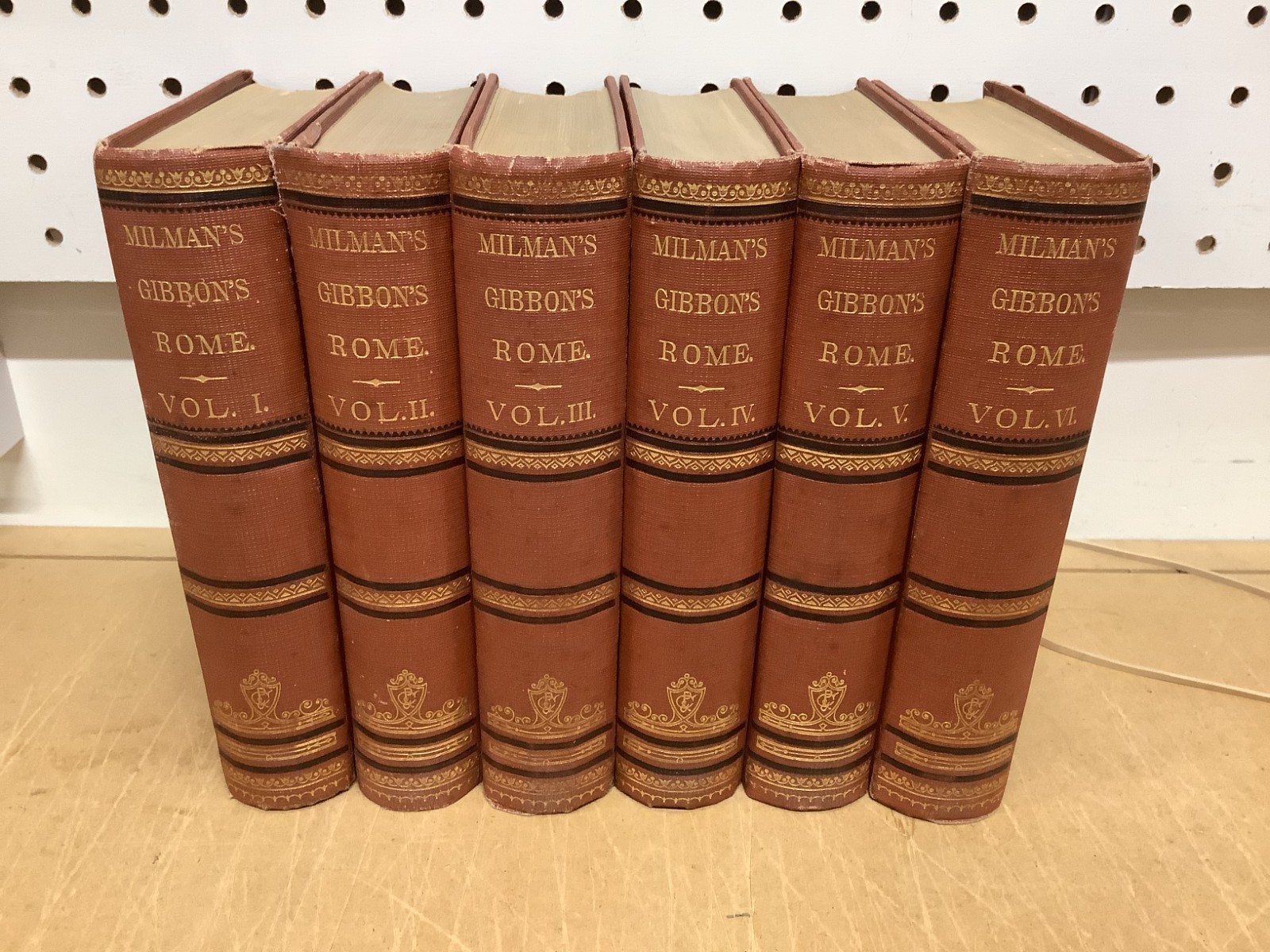 Decline and Fall of the Roman Empire, Gibbon, Complete 6 Vol Set, Porter &Coates