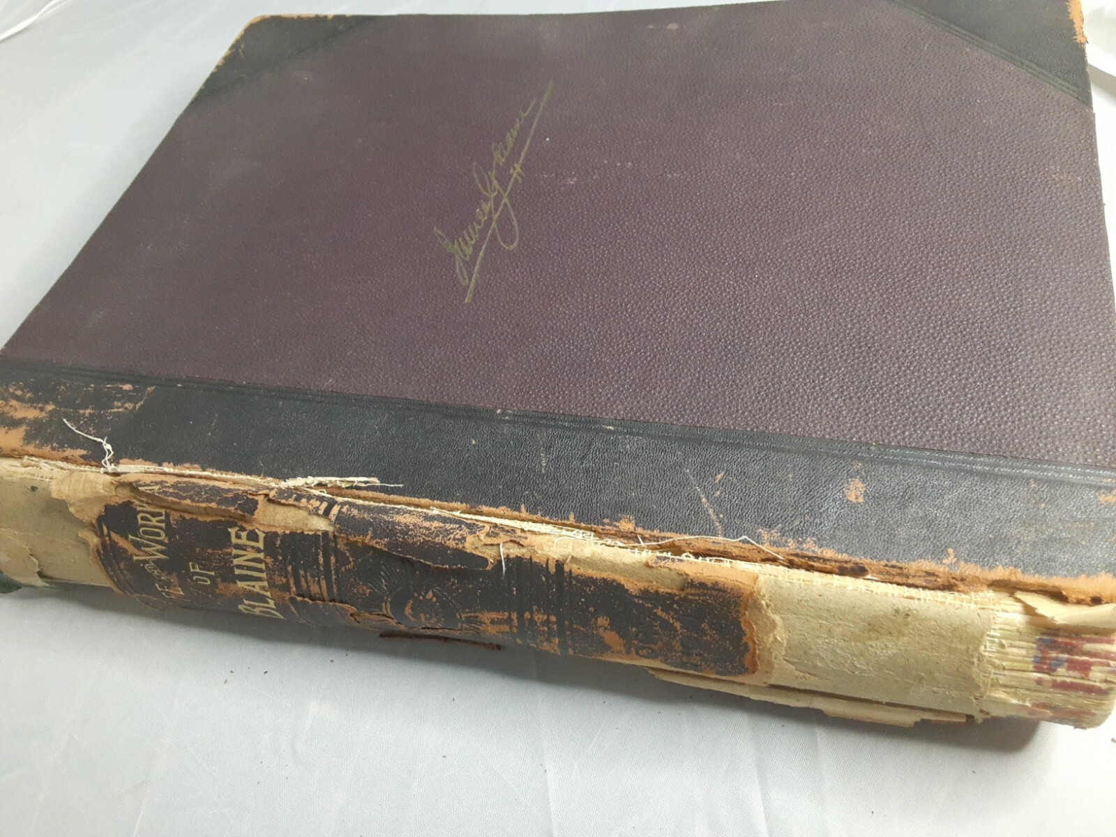 Life and Work of James G Blaine Memorial Edition Leather Bound 1893 By Ridpath