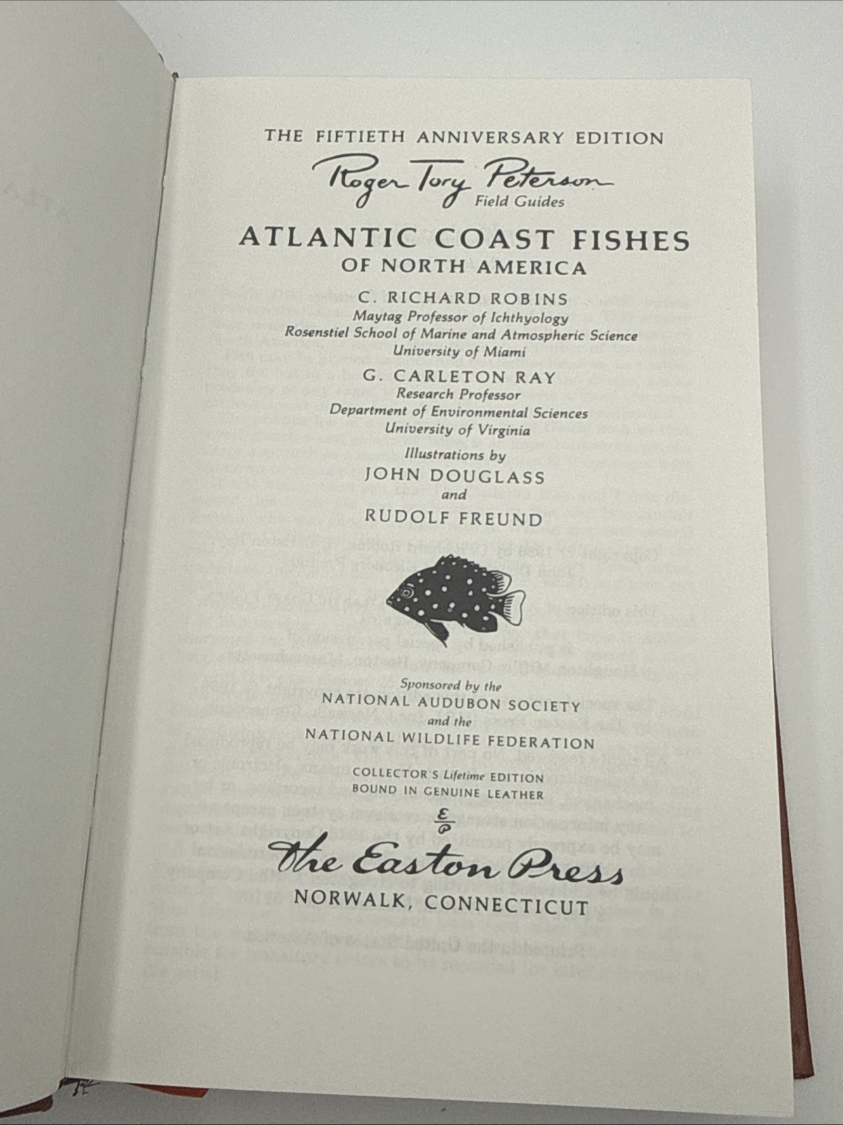 Easton Press Roger Tory Peterson Field Guides 50th Anniv, Fish Shells Marine