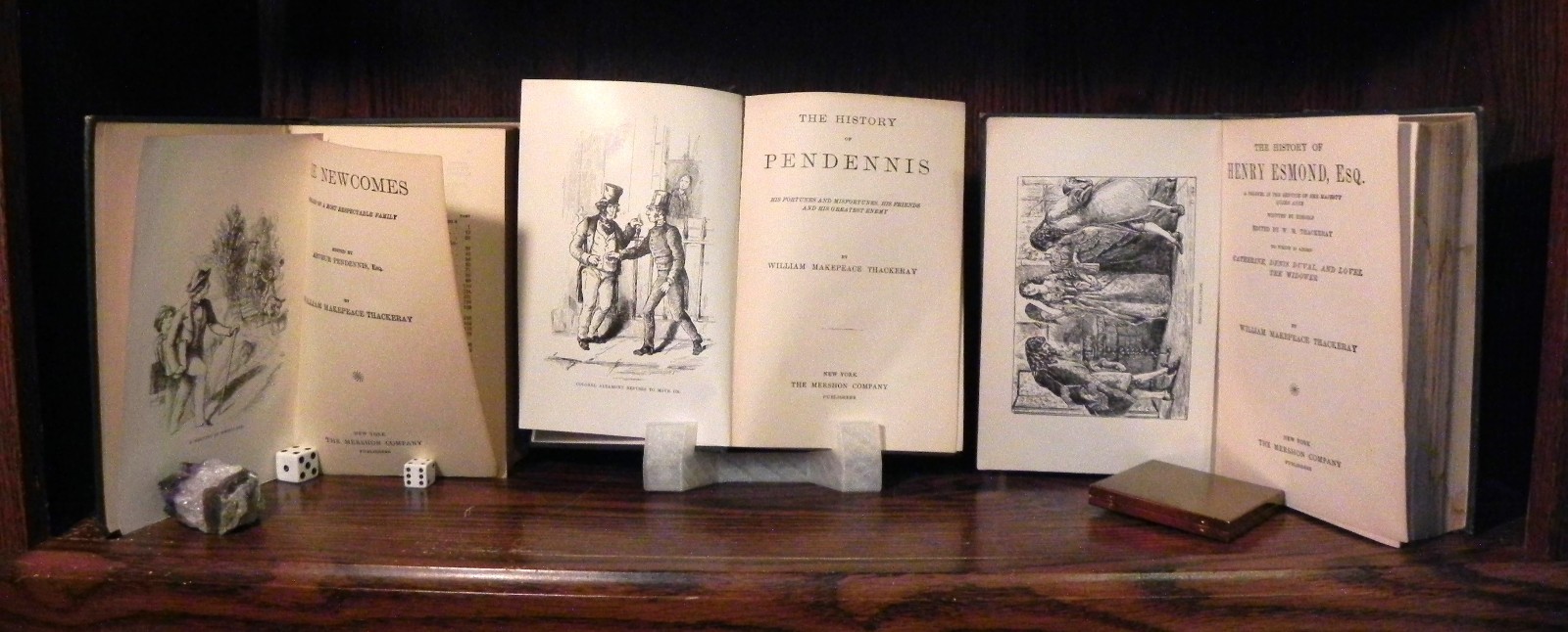 William Makepeace Thackeray – 9 Vols – The Mershon Co – Undated Vintage Book Set