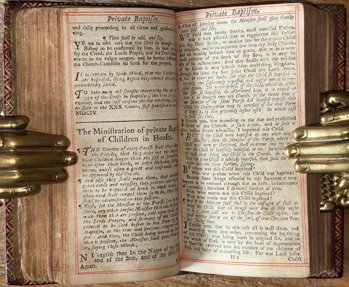1730 Superb Miniature Scottish Prayer Book. Fine Gilt Leather Binding. Psalms.