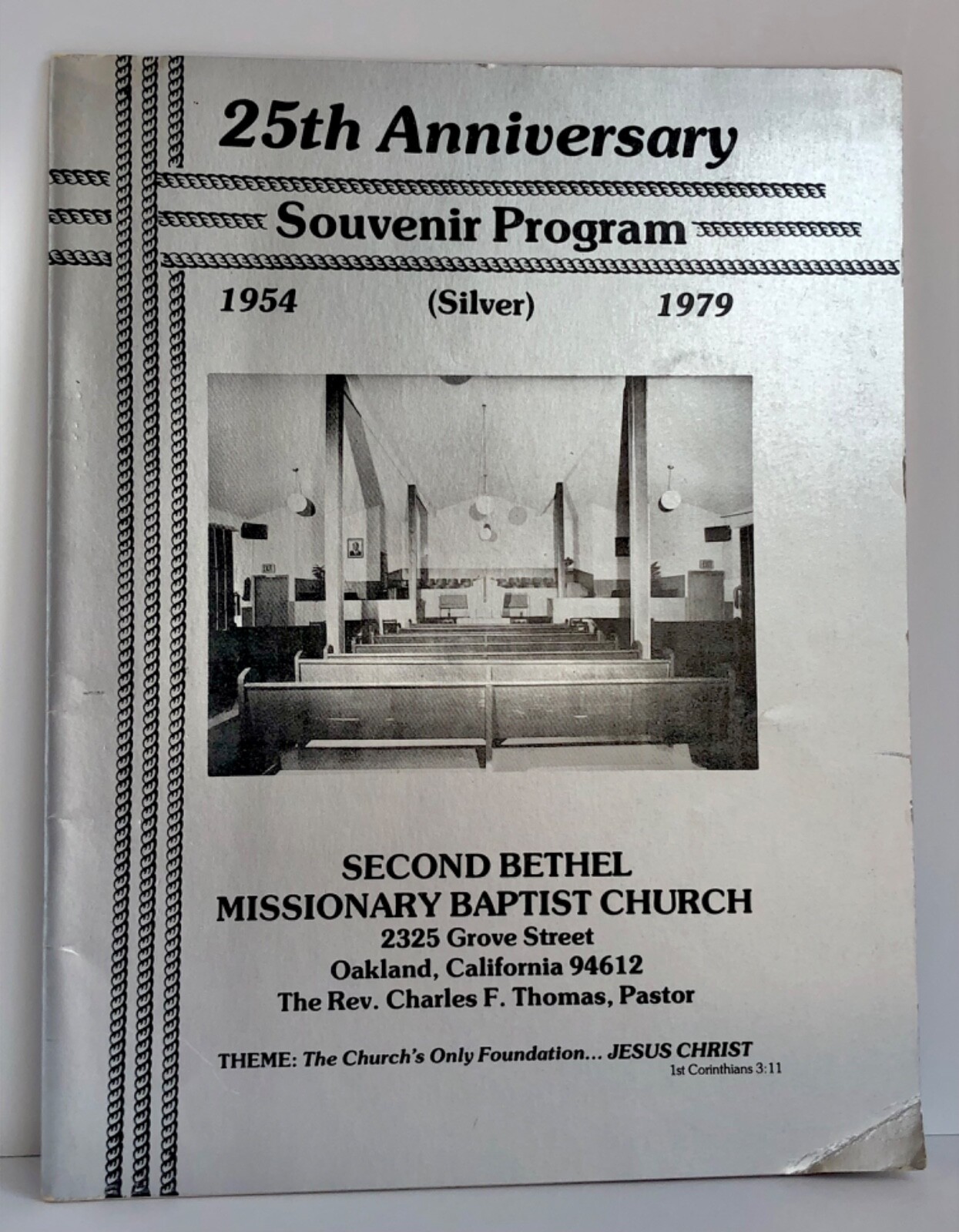OAKLAND CALIFORNIA BLACK BAPTIST CHURCH Scarce 1954 – 1979 Program CIVIL RIGHTS