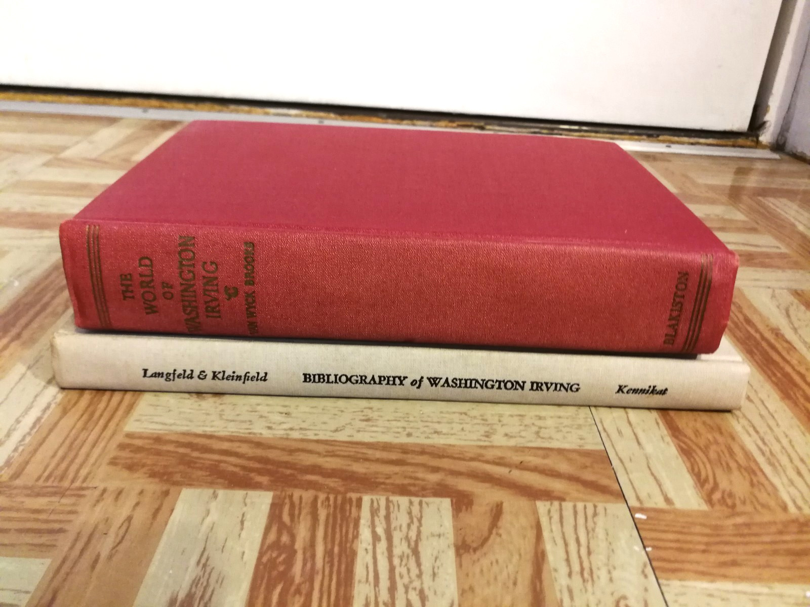 The World of Washington Irving 1944 Bibliography Of 1968, Van Brooks HC Lot of 2