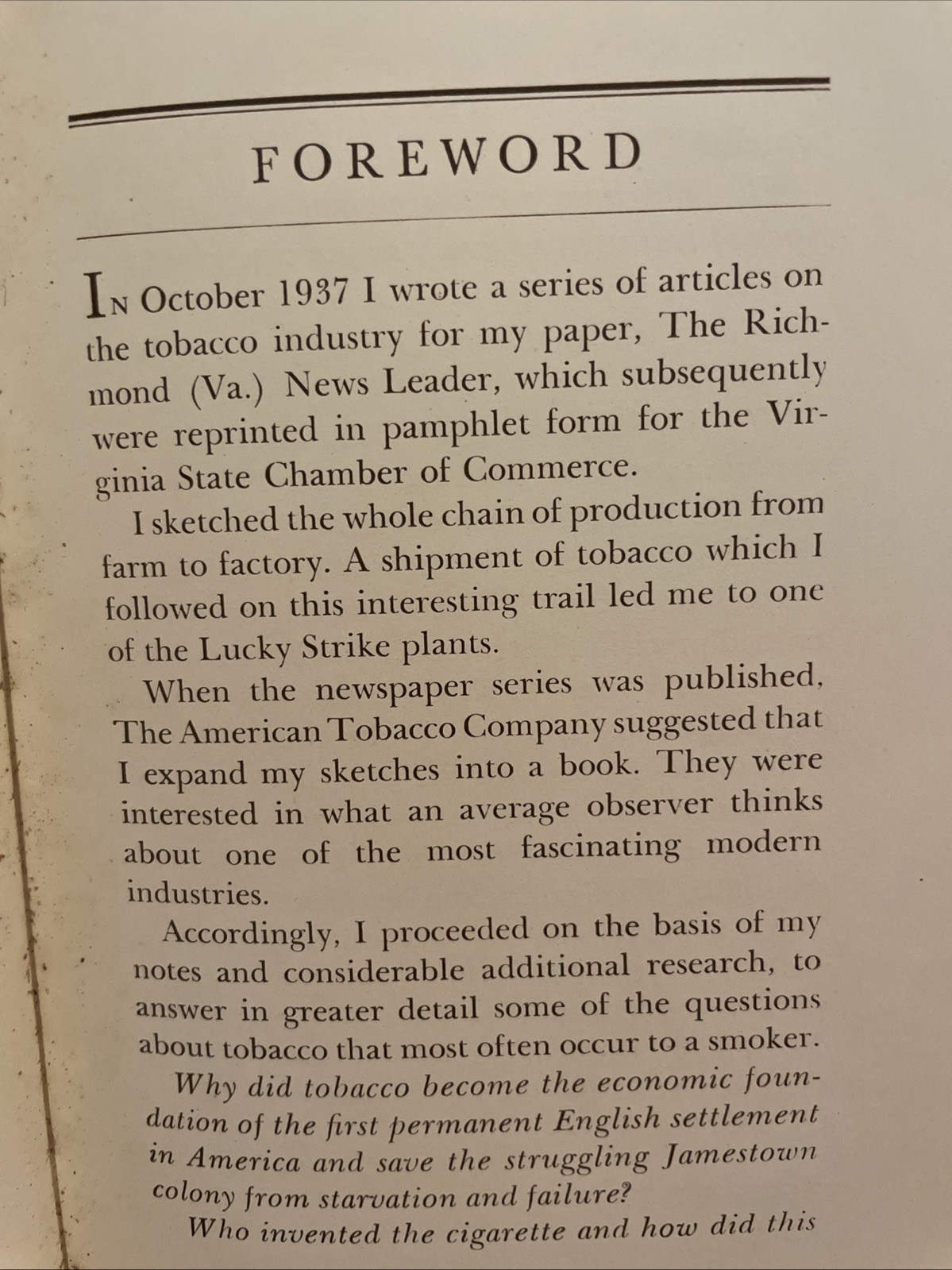 THE STORY OF LUCKY STRIKE 1939 NEW YORK WORLD’S FAIR EDITION BOOK ROY FLANAGAN