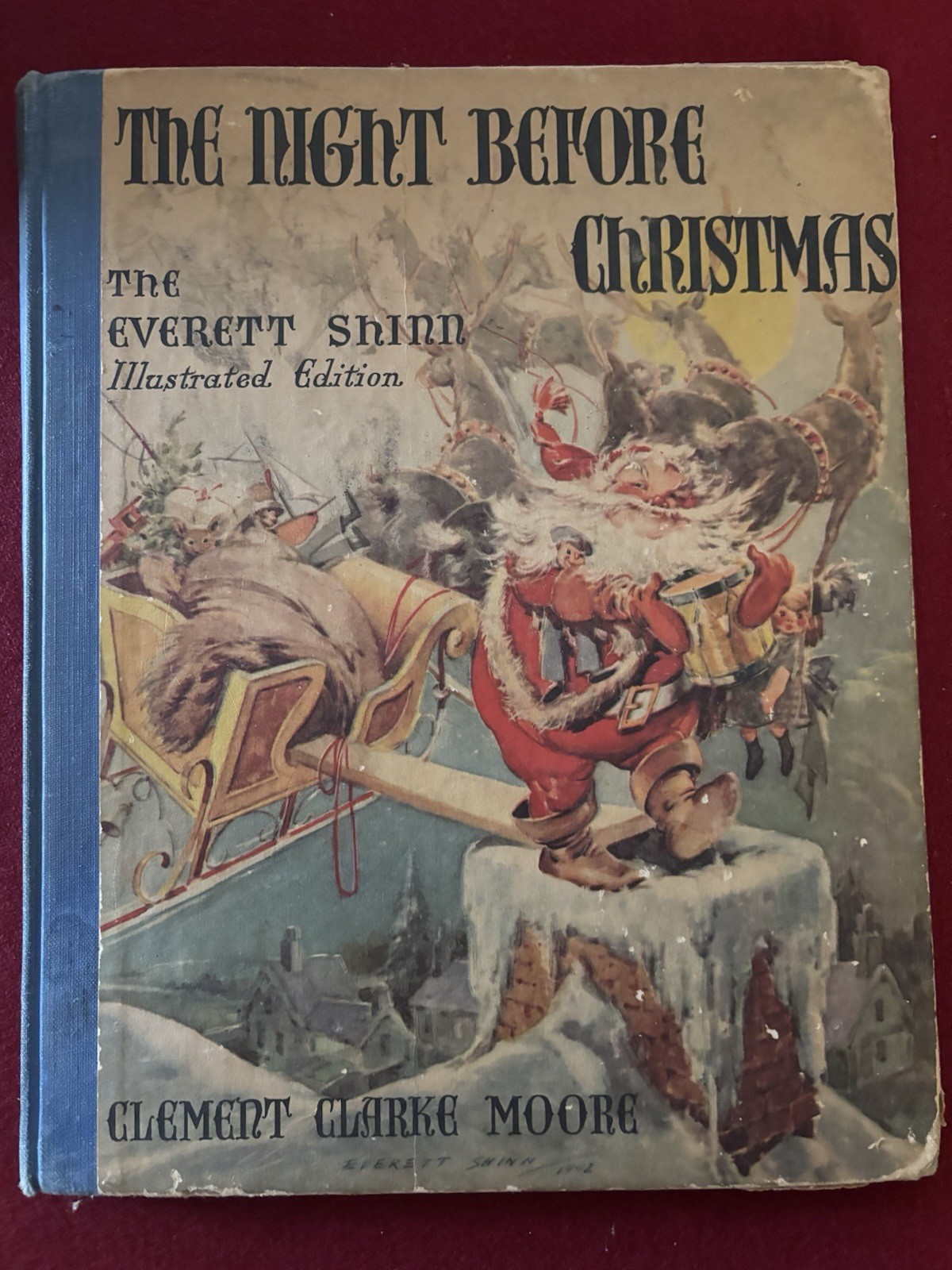 The Night Before Christmas Illustrated Everett Shinn Hardcover Clement Moore