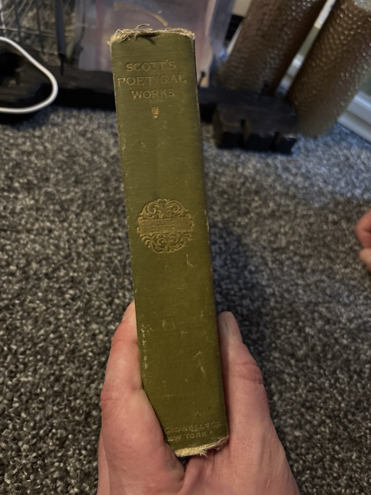 Antique 1894 Scott’s Poetical Works Sir Walter Scott Hardcover Crowell