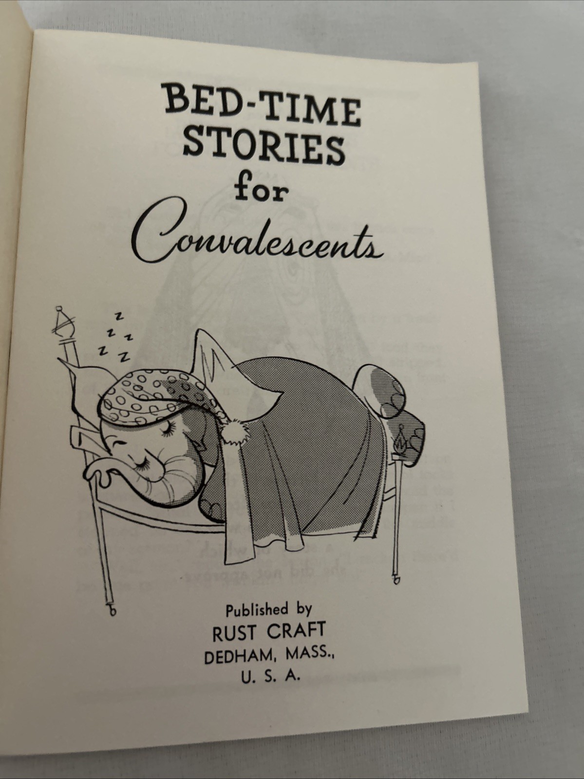 Bed-Time Stories for Convalescents, Bert Milton, c. 1955, Rust Craft