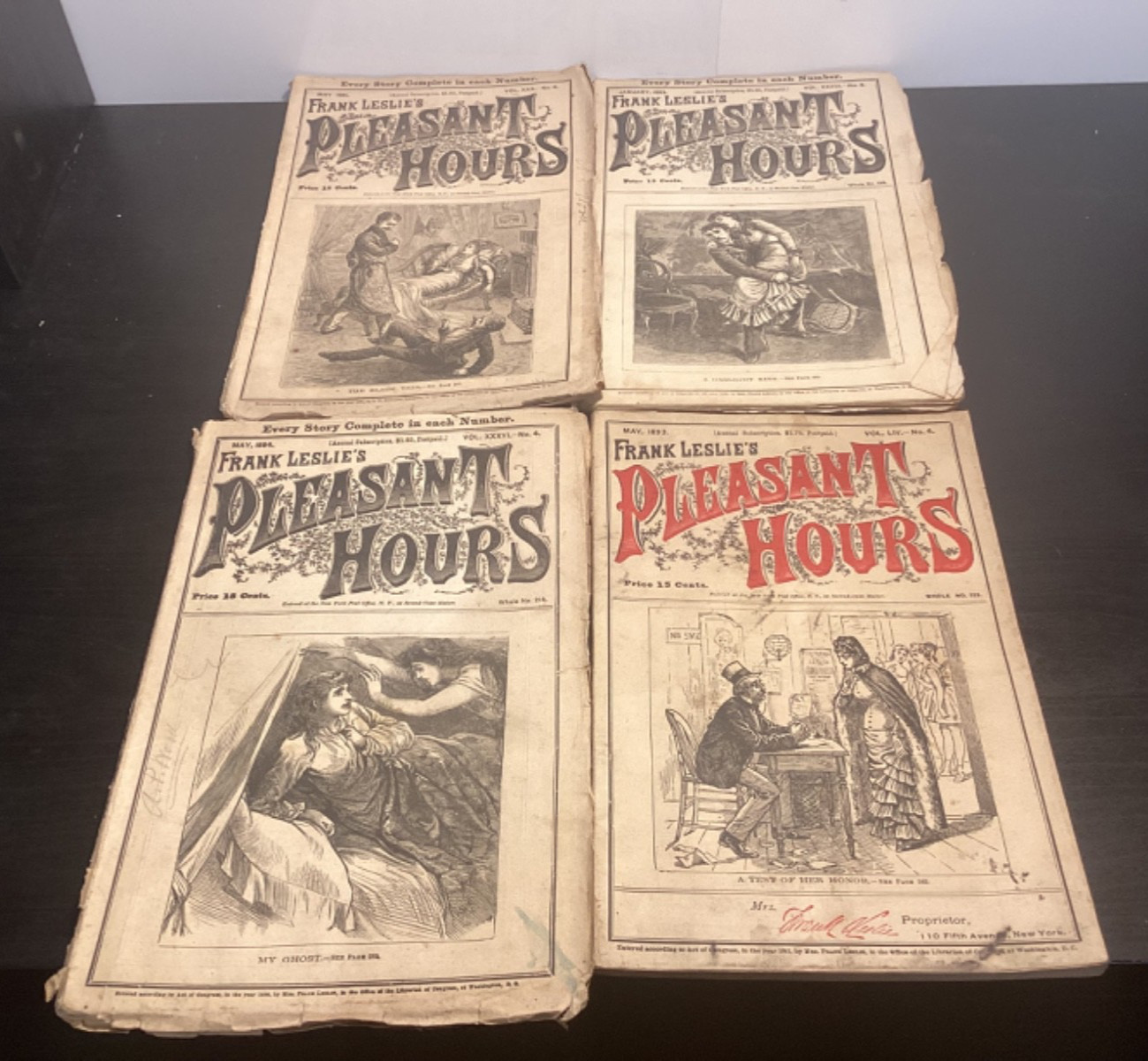 1881-1893 Lot Of 4 Issues Of Frank Leslie’s Pleasant Hours – See Below