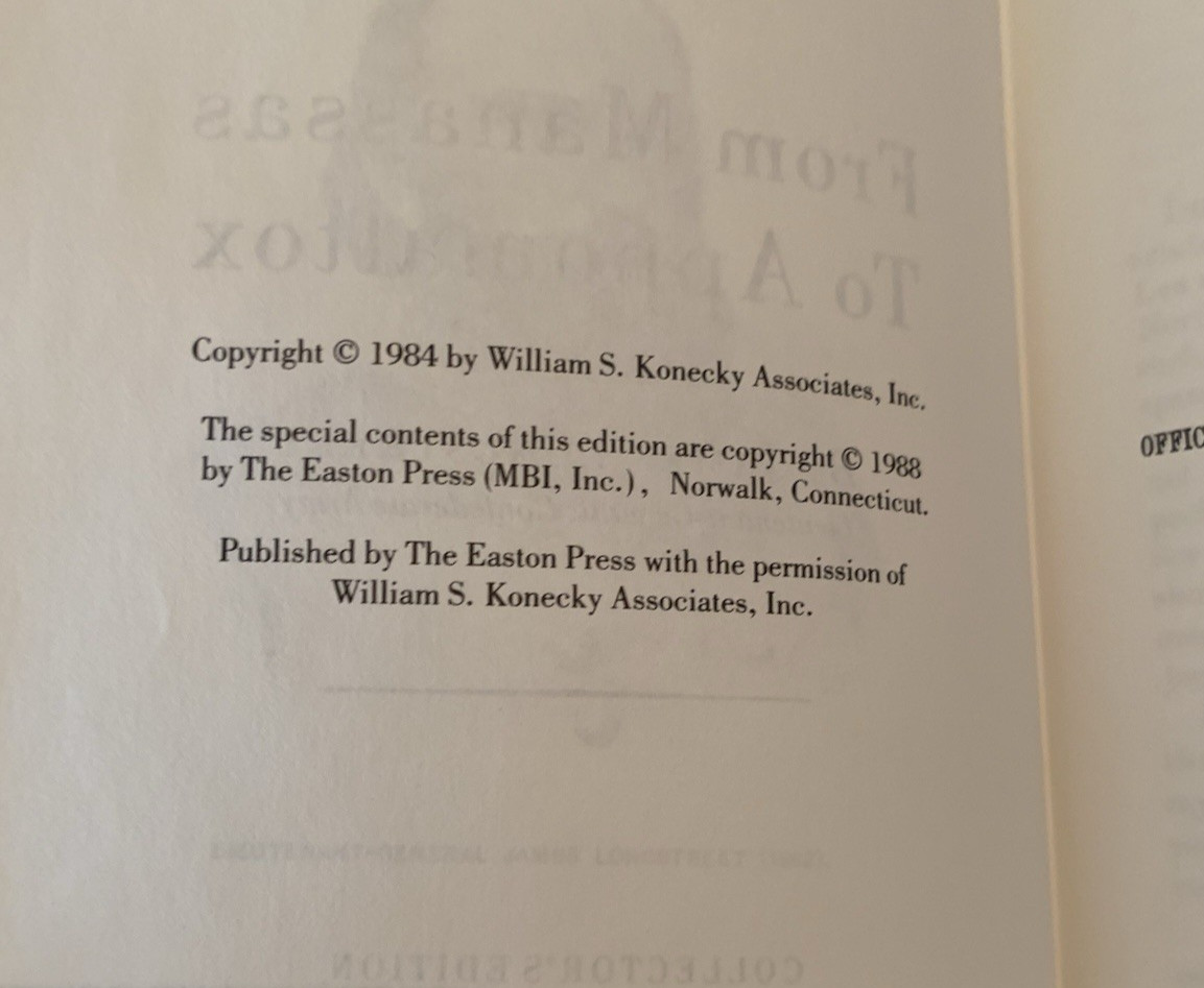 Easton Press -US Civil War 4 Key Histories as New 1987-88 Lee/Grant/Longstreet