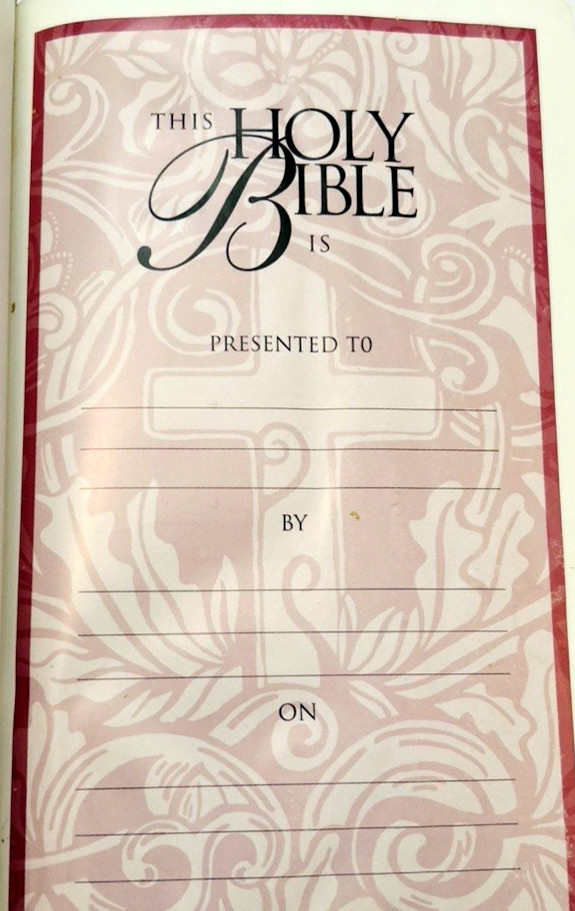 Holy Bible King James Version Reference Bible Zondervan Red Letter Leather 1994