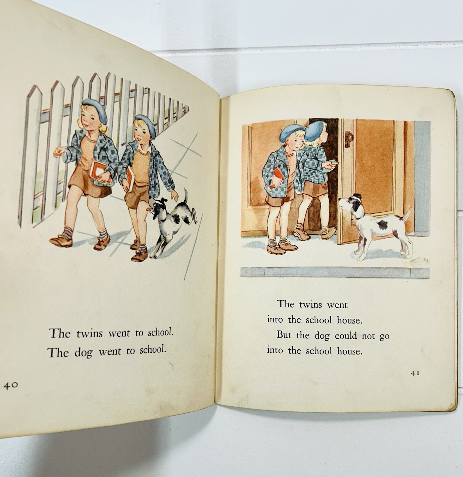 VTG Early Reader -Bigger And Bigger Twins Book Inez Hogan Softcover 1942