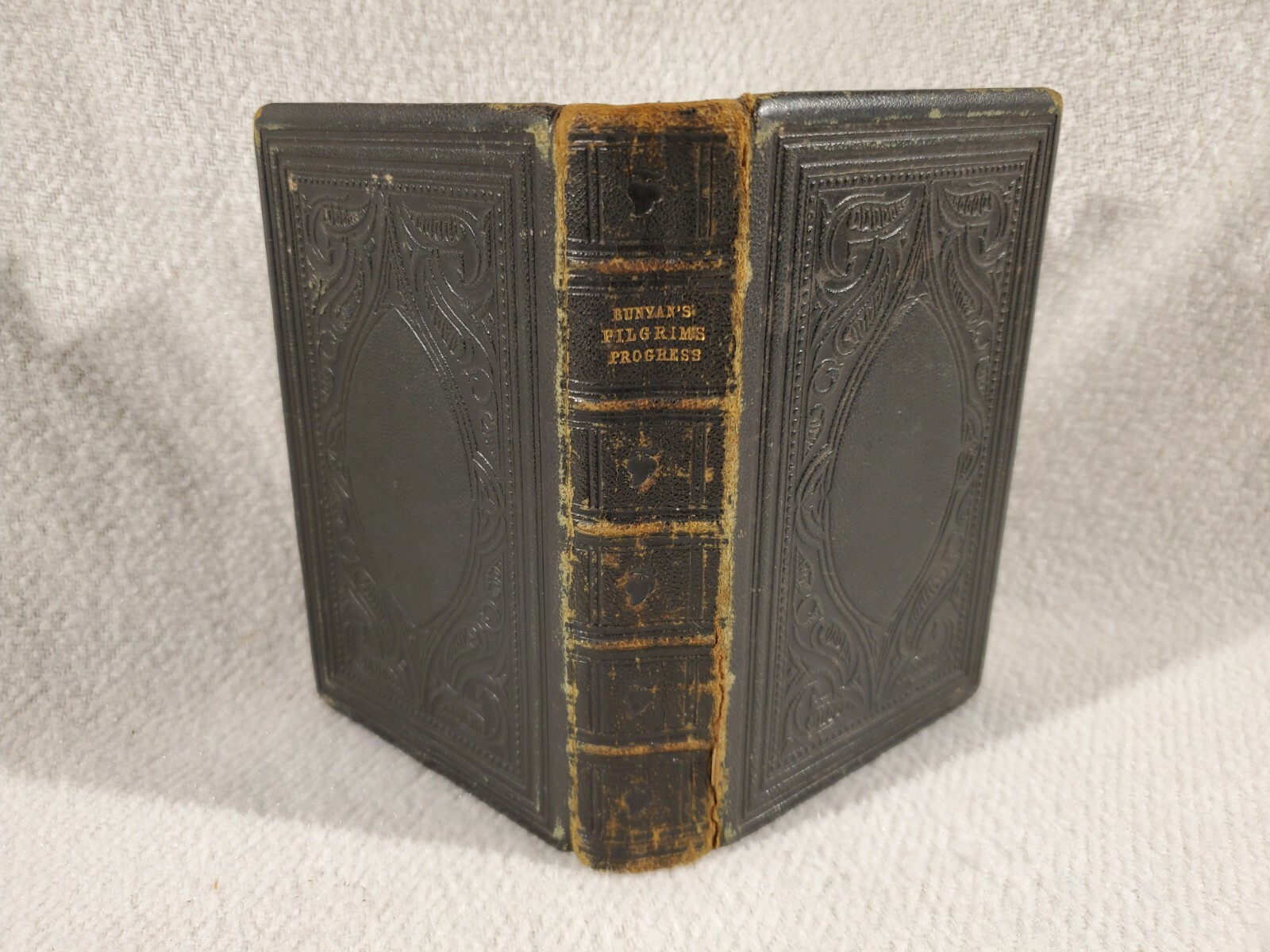 Antique 1862 Pilgrim’s Progress by John Bunyan T. Nelson and Sons Leather Bound