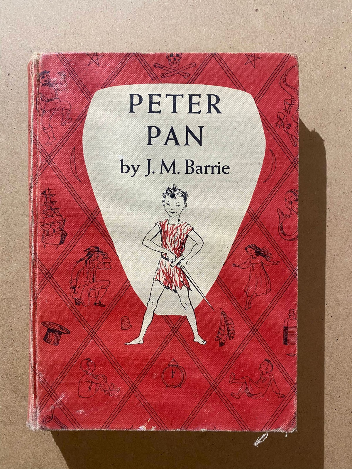 1950 Vintage Peter Pan Hardcover Book By J.M Barrie Illustrated by Nora S. Unwin