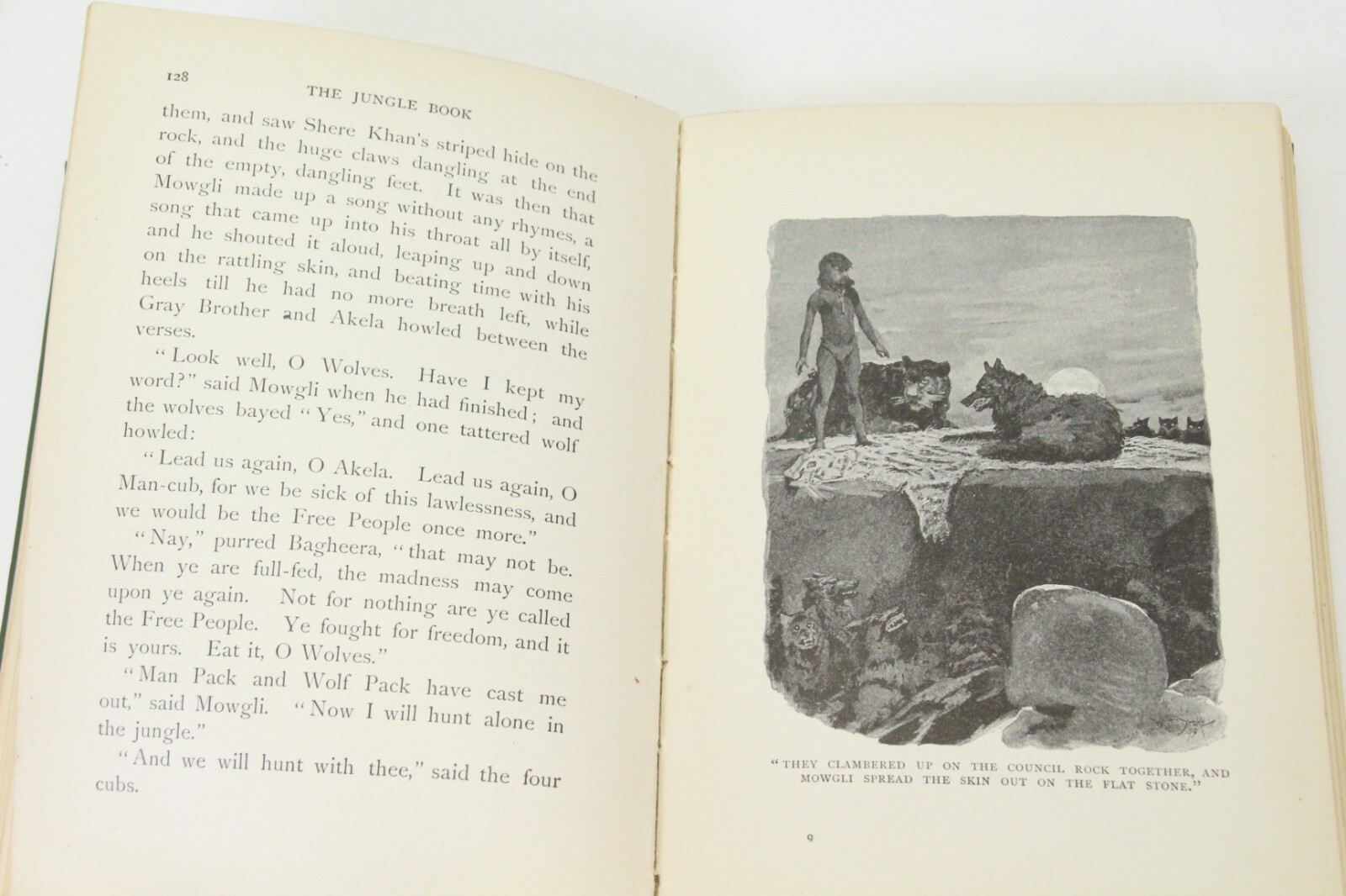 The Jungle Book RUDYARD KIPLING Early Reprint 1899 7 3/8″ x 5″ x 1″ Cloth HC