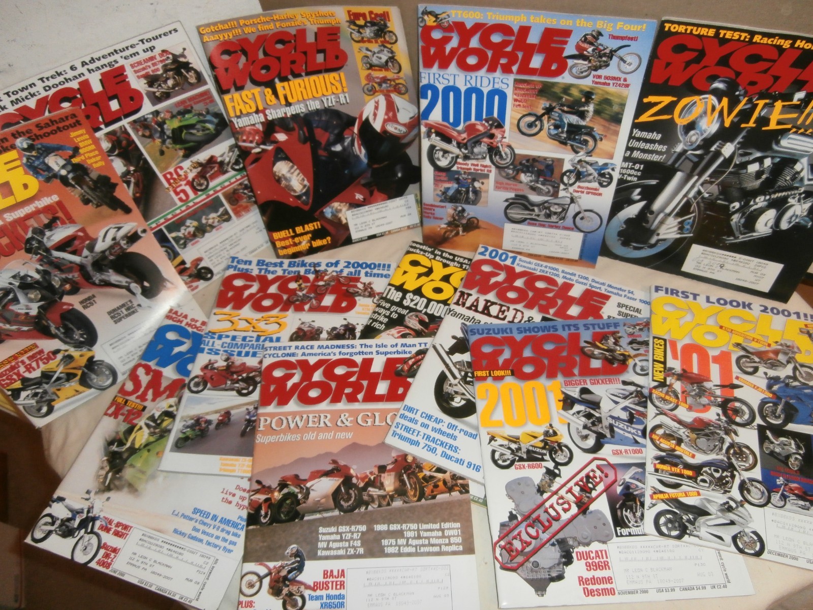 Full Year 2000 Cycle World Motorcycle Magazines Emmaus PA