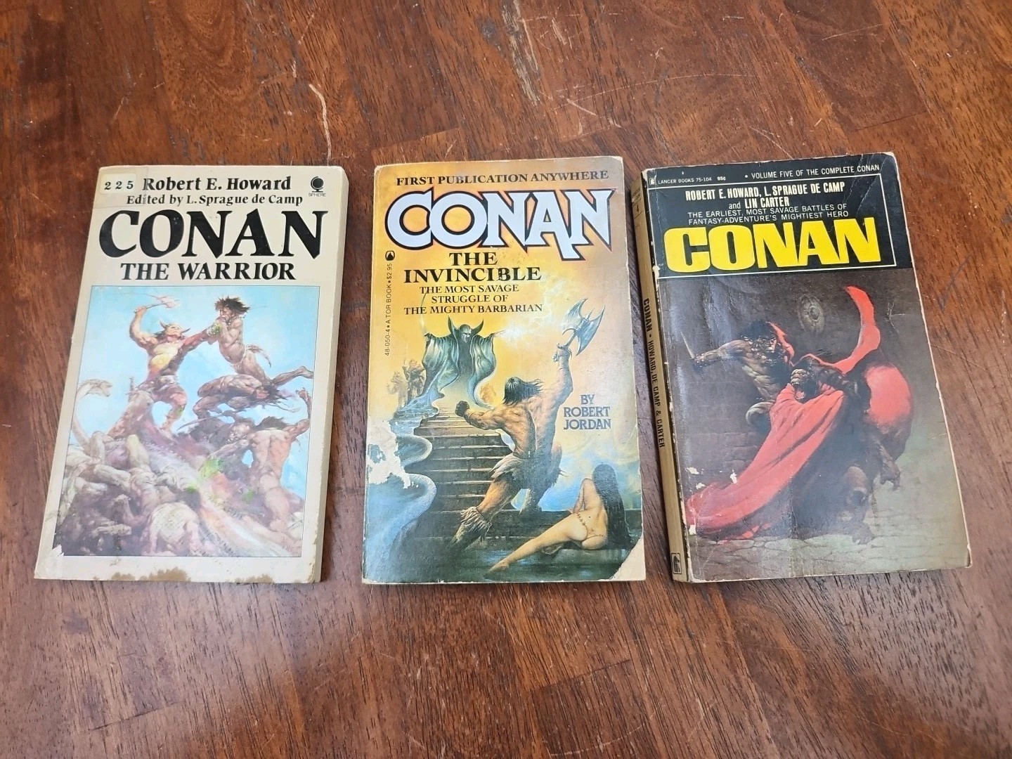 CONAN THE INVINCIBLE The Warrior fantasy Tor Lancer Sphere Books pb 1st lot of 3