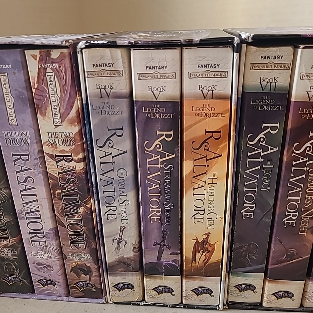 Legends of Drizzt 1 2 4-7 8-13 Salvatore Forgotten Realms Crystal Sojourn Silver