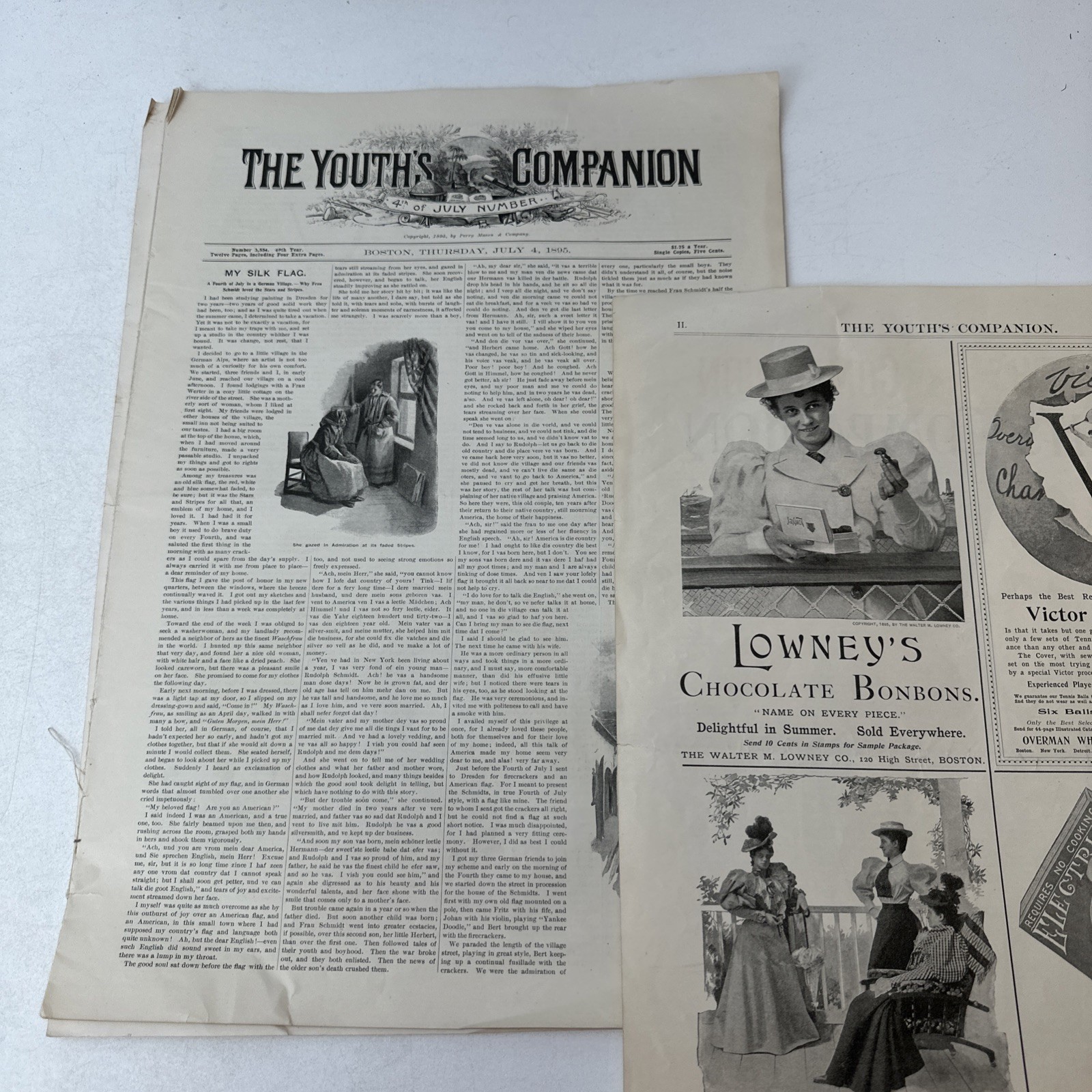 The Youth’s Companion July 4th 1895, New Year’s 1901 Lot of 5 Antique Magazines