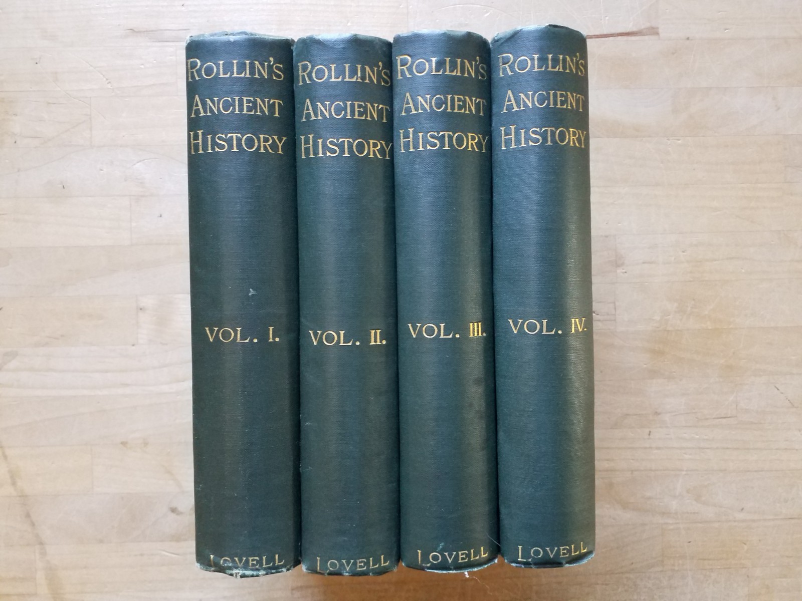 Rollin’s Ancient History: Vol. I-IV GREAT Vintage Four Volume Set