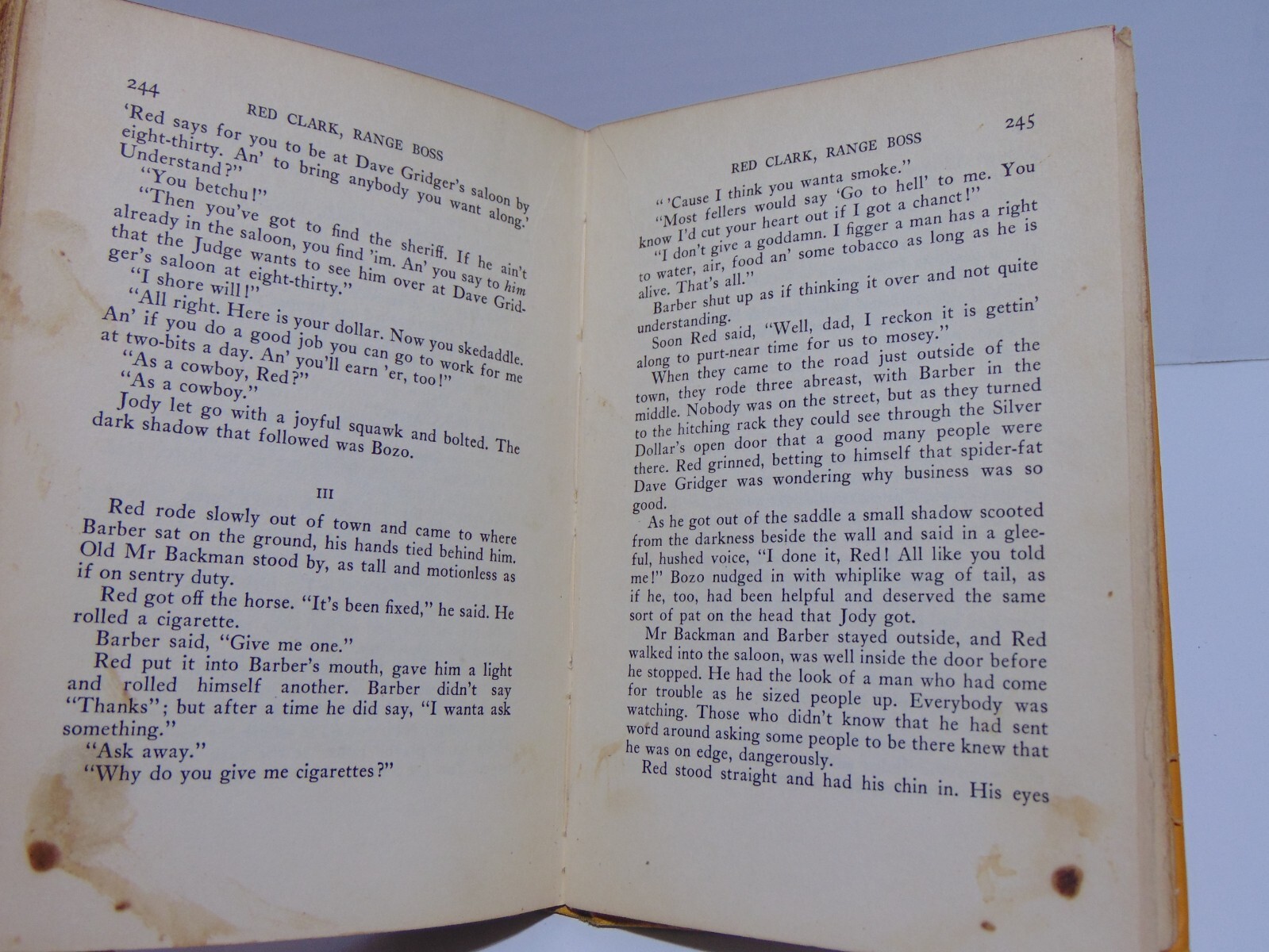 Red Clark, Range Boss by Gordon Young (1938, Hardcover) Stated 1st Edition