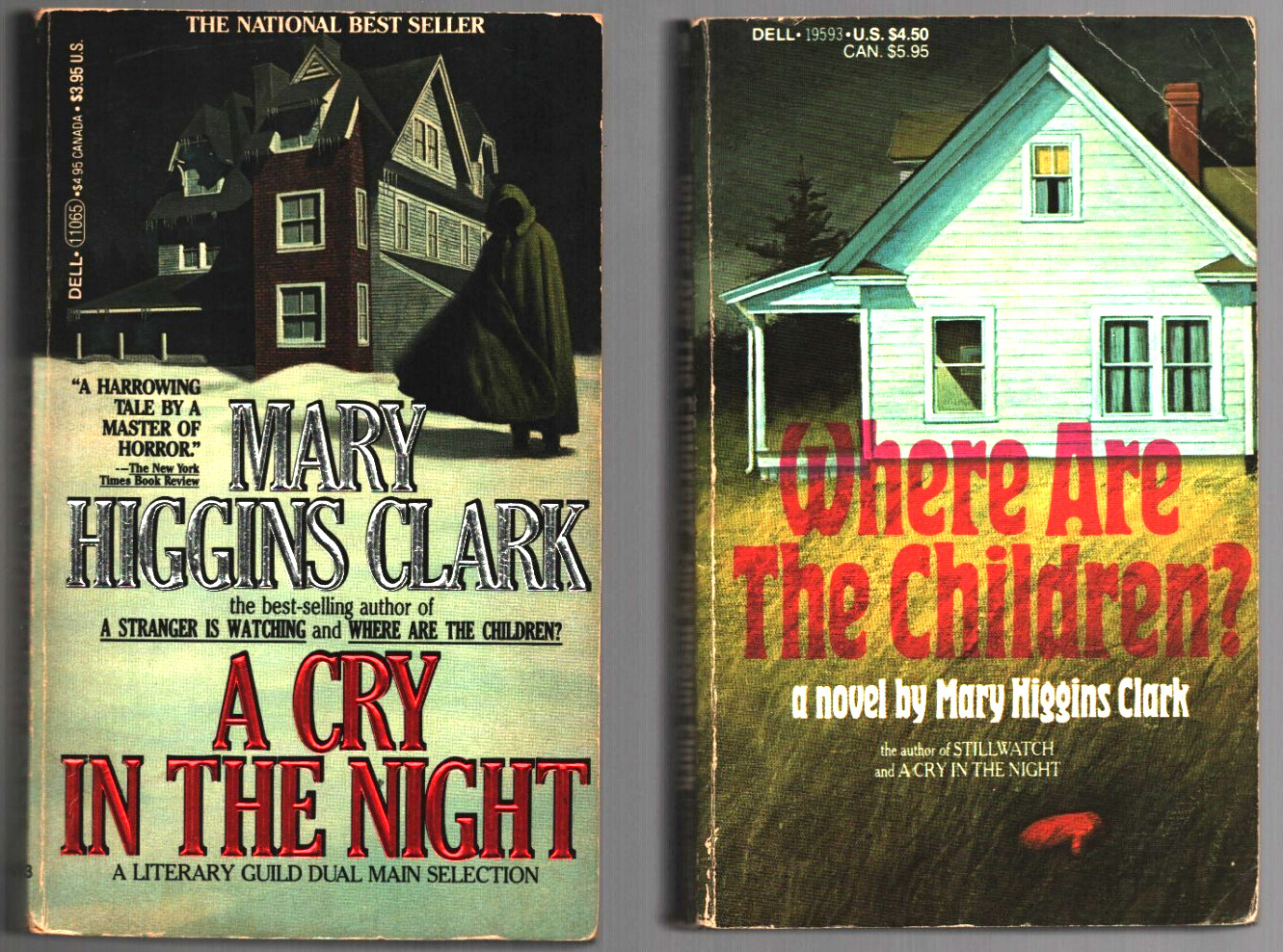 1979 Where Are The Children & A Cry in the Night by Mary Higgins Clark- Dell pbs