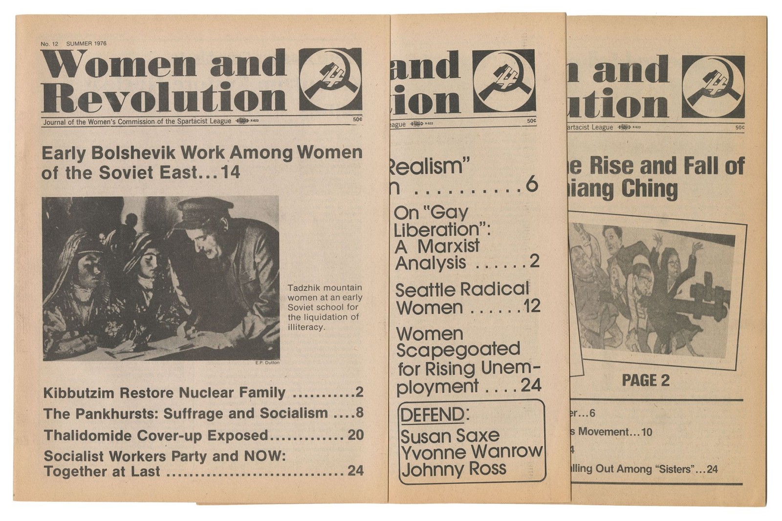 Editorial Board / Women and Revolution Journal of the Women’s Commission 1976