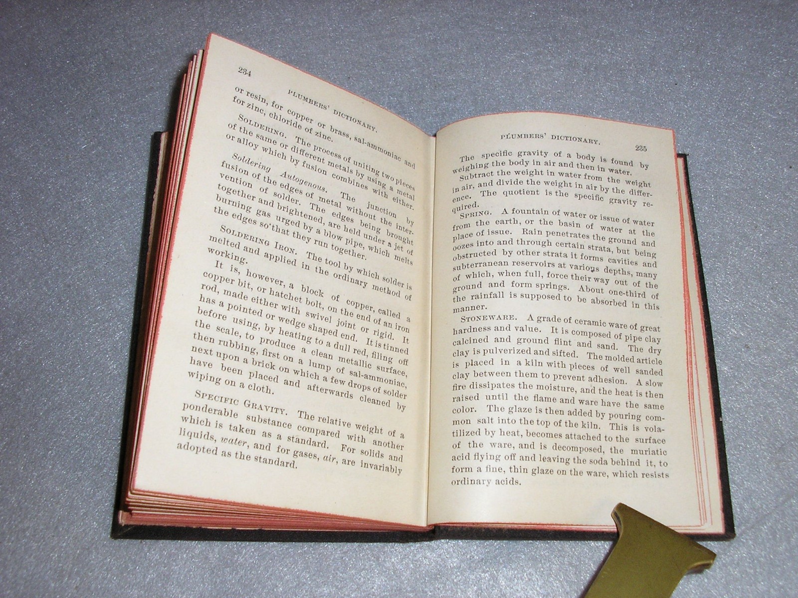 Antique Plumbing Book Plumbers‘ Manual Textbook & Dictionary F.W. Tower 1901