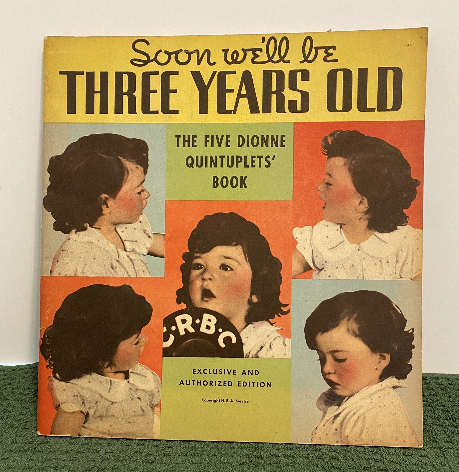 1936 Dionne Quintuplets Book Soon We’ll Be Three Years Old Souvenir Book Stamp