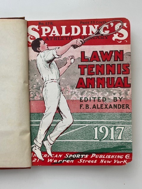 1917 Spalding’s Athletic Library Lawn Tennis Annual Red Cover 57R F.B. Alexander
