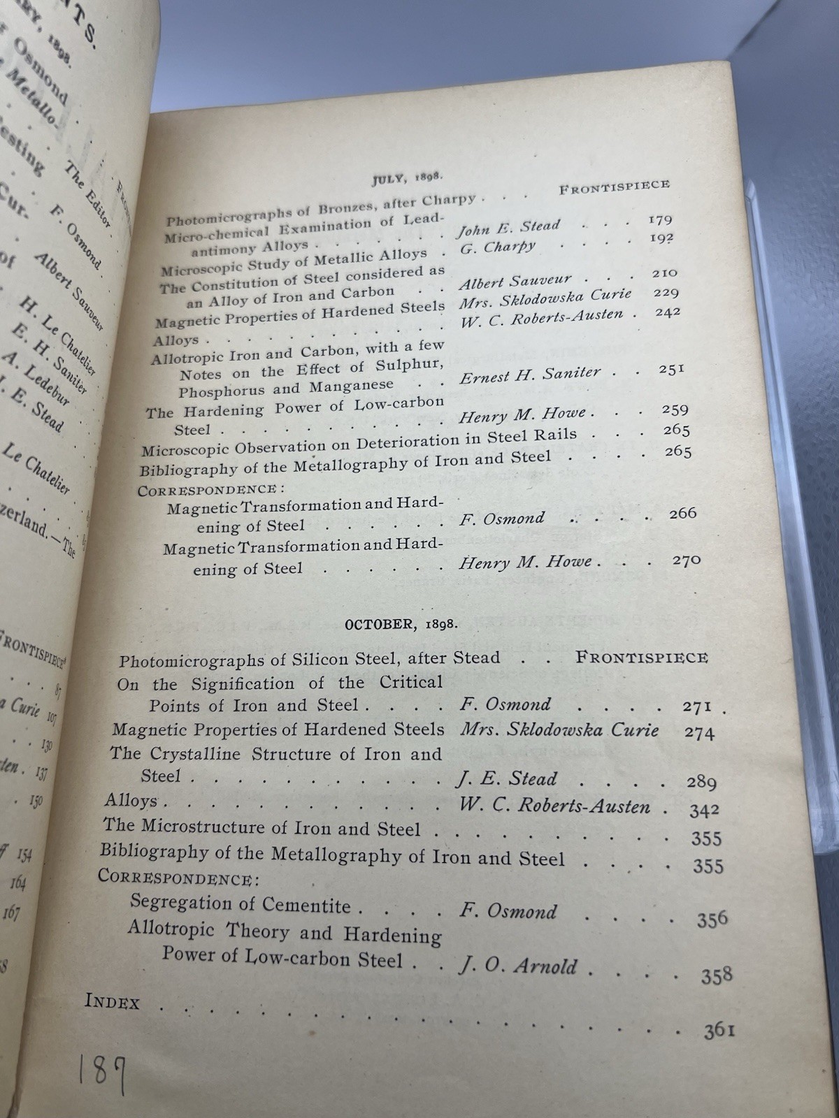 The Metallographist By Albert Sauveur 1898-1899 1st/1st Volume 1 And 2