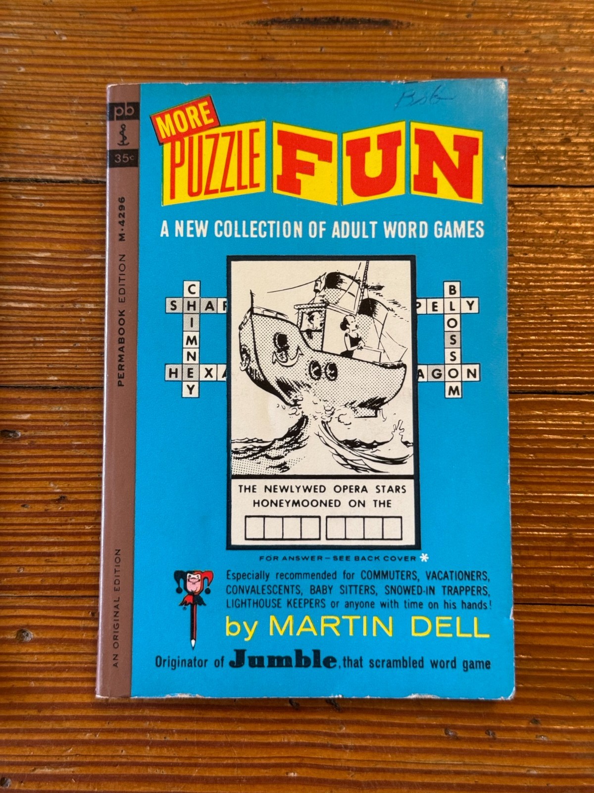 vtg lot PUZZLE FUN pb Martin DELL Jumble word games POCKET BOOKS puzzles 1960s