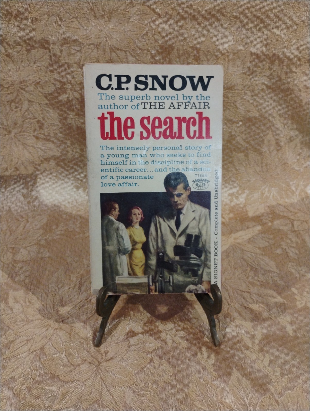 The Search by C.P. Snow ~ 1960 Signet Books 1st Printing Paperback Novel