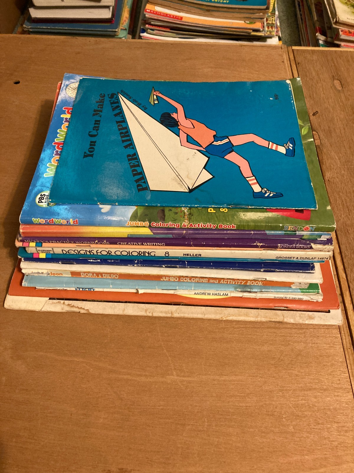 Vintage Children’s Project, Activity & Coloring Book Lot of 14 from 1975-2009