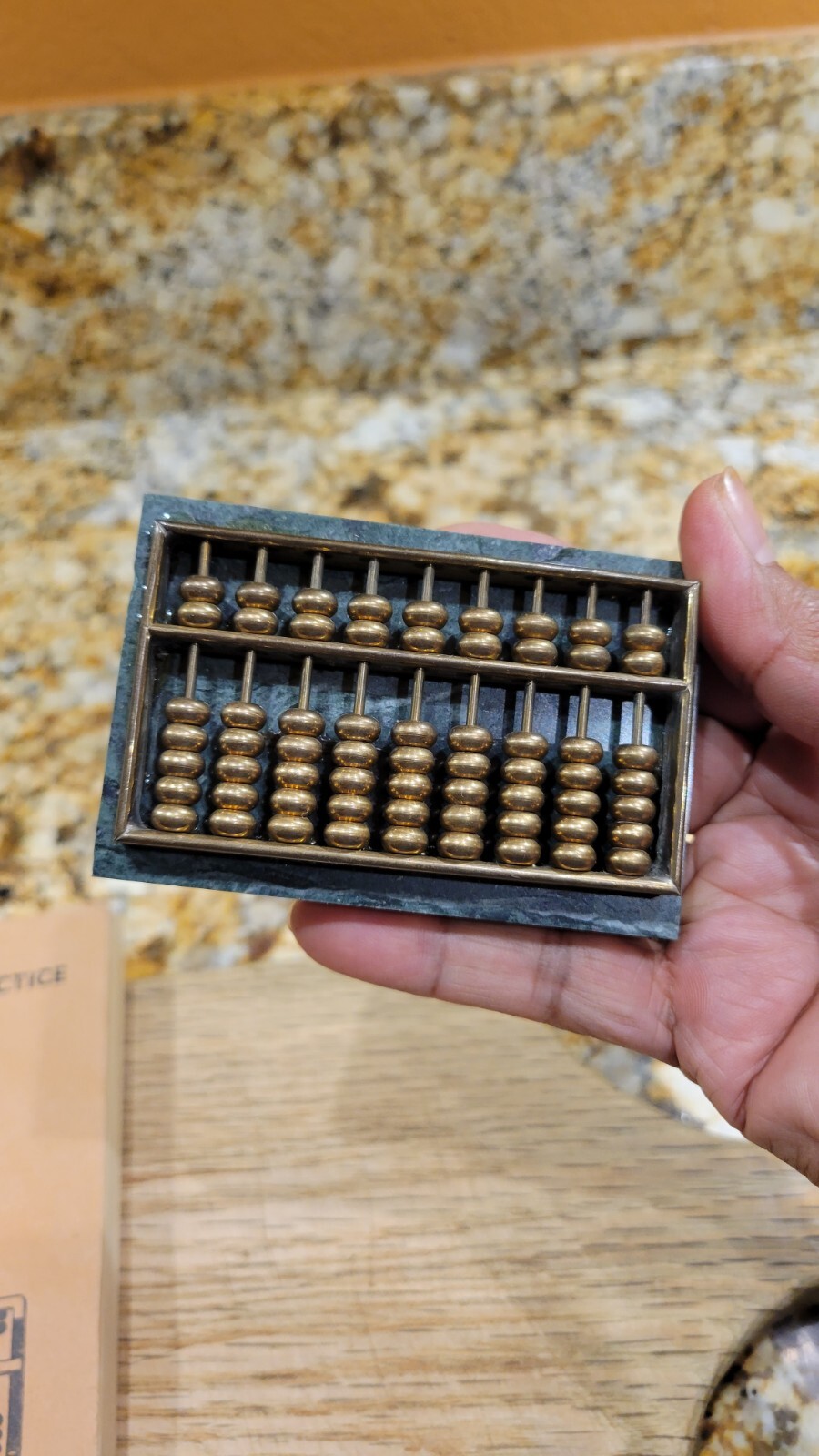 Vtg Mini Brass Abacus & Marble Base Principles & Practices Pb Book 1958 First…