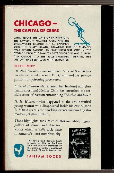 CHICAGO MURDERS by Wright, S. P. editor. 1947 1st Bantam ed. #127.